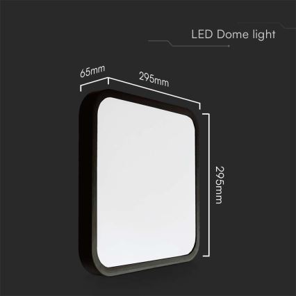 LED Plafonjera za kupatilo LED/24W/230V 6500K IP44 crno