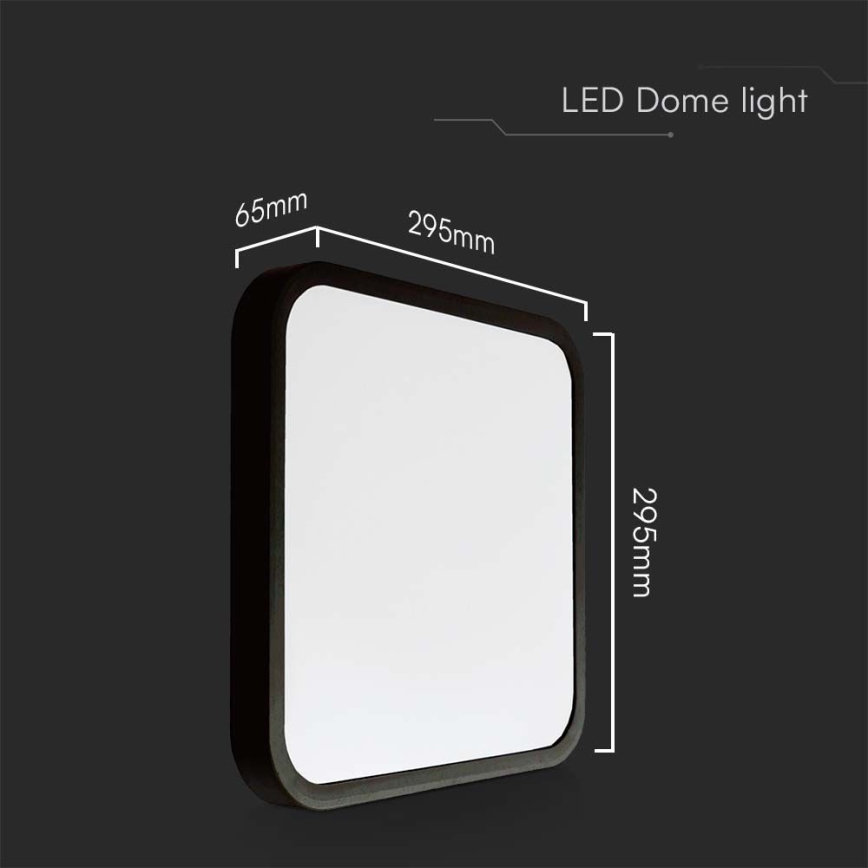 LED Plafonjera za kupatilo LED/24W/230V 6500K IP44 crno