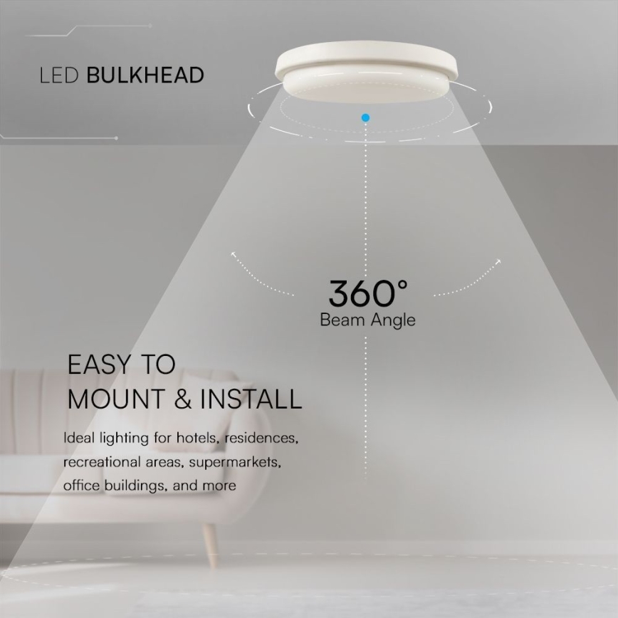 LED Plafonjera za kupatilo LED/24W/230V 6500K IP54 pr. 24 cm