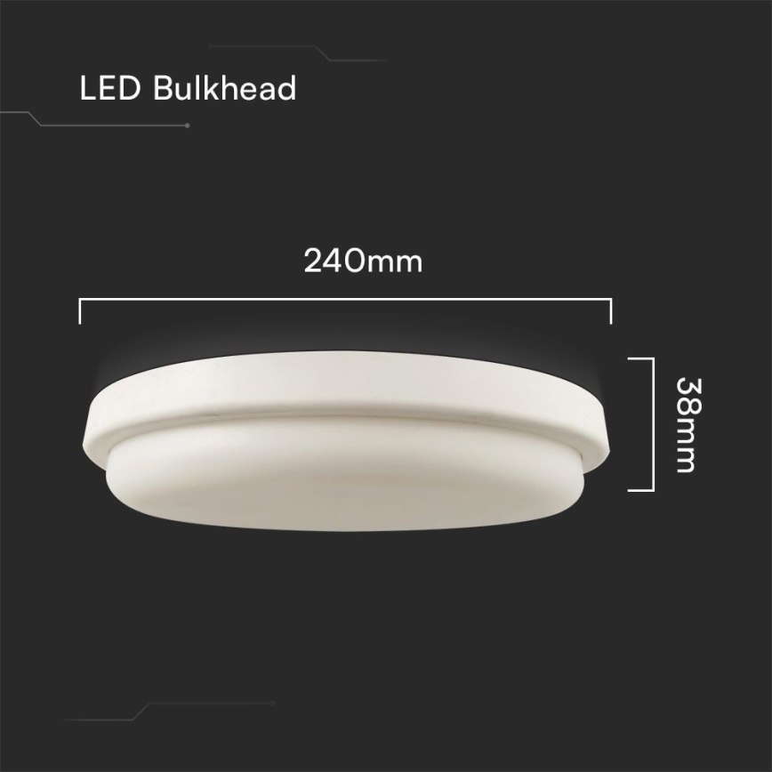 LED Plafonjera za kupatilo LED/24W/230V 6500K IP54 pr. 24 cm
