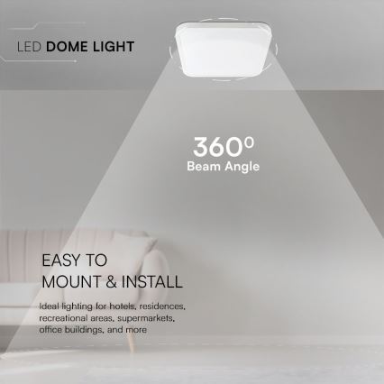 LED Plafonjera za kupatilo SAMSUNG CHIP LED/24W/230V IP44 4000K 29x29 cm bela