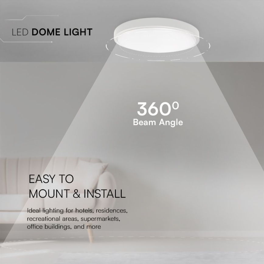 LED Plafonjera za kupatilo SAMSUNG CHIP LED/24W/230V IP44 6500K pr. 29 cm bela