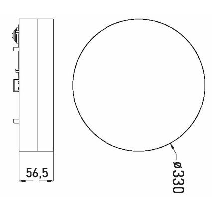 LED Plafonjera za kupatilo LED/30W/230V 3000/4000/6000K pr. 33 cm IP44