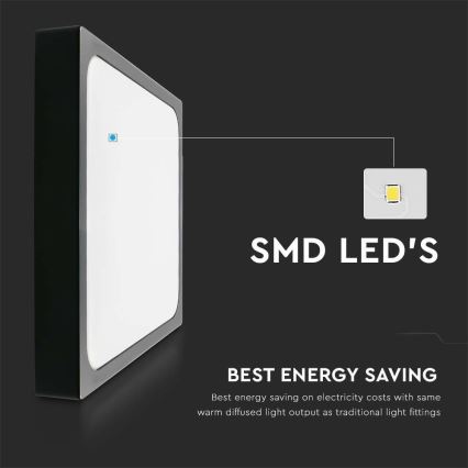 LED Plafonjera za kupatilo LED/30W/230V 6500K IP44 crno