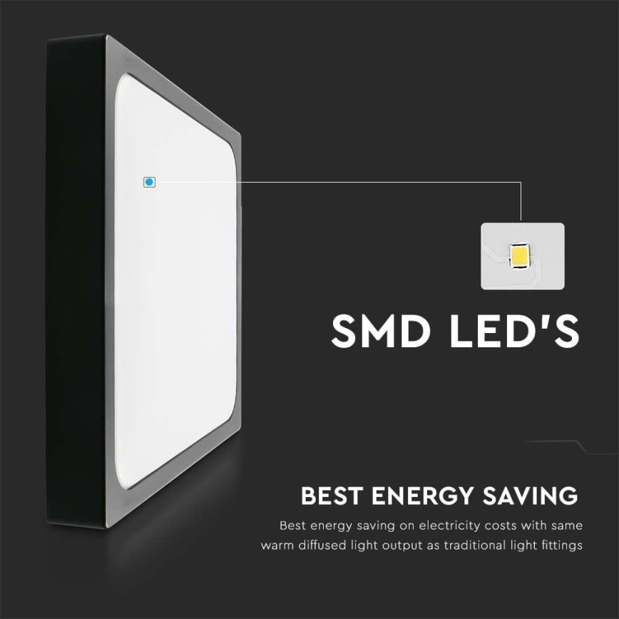 LED Plafonjera za kupatilo LED/30W/230V 6500K IP44 crno