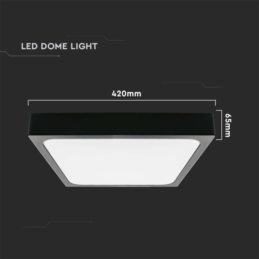 LED Plafonjera za kupatilo LED/30W/230V 6500K IP44 crno