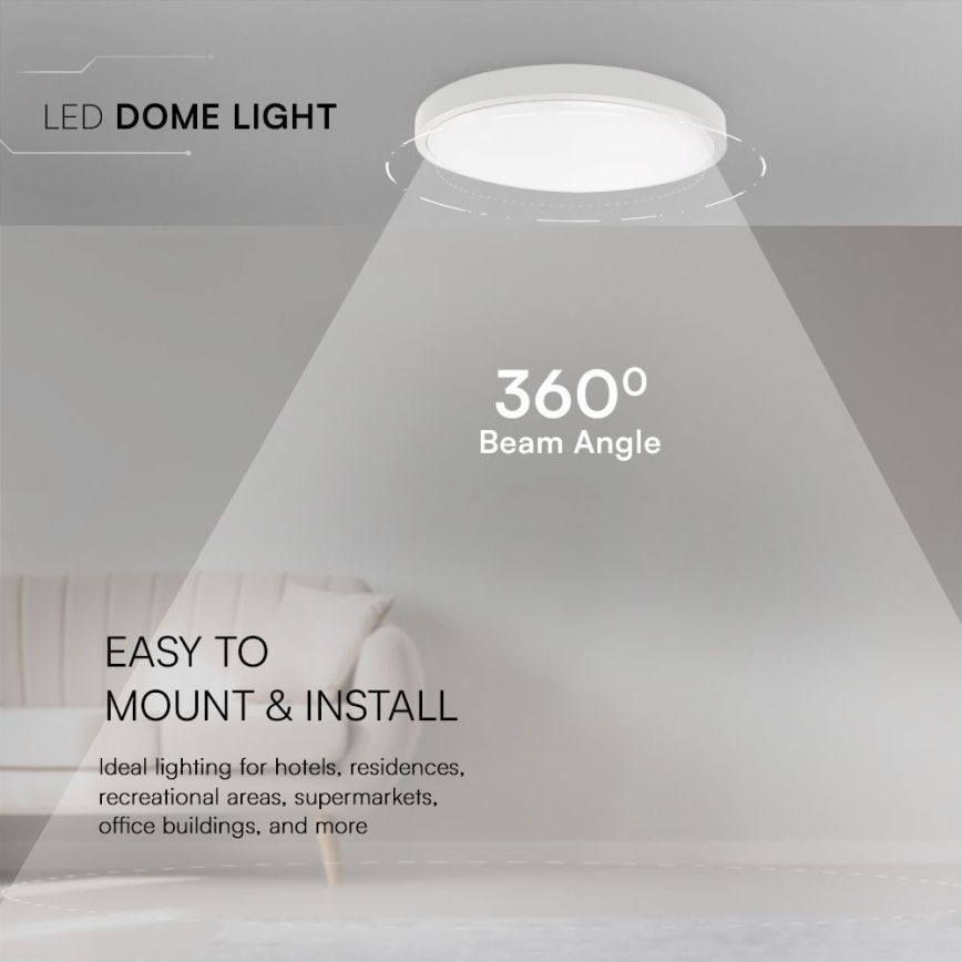 LED Plafonjera za kupatilo SAMSUNG CHIP LED/36W/230V IP44 3000K pr. 35 cm bela