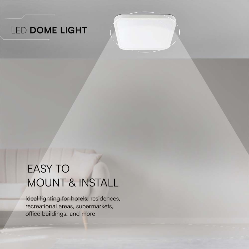 LED Plafonjera za kupatilo LED/48W/230V 4000K IP44 bela