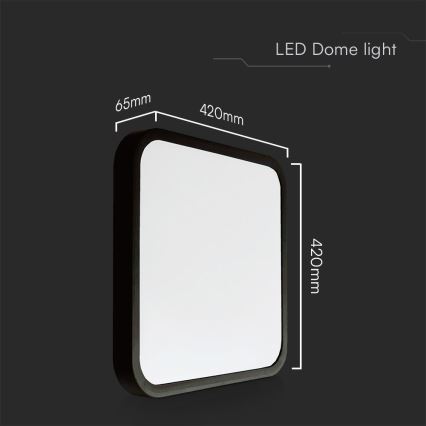 LED Plafonjera za kupatilo SAMSUNG CHIP LED/48W/230V IP44 6500K 42x42 cm crno