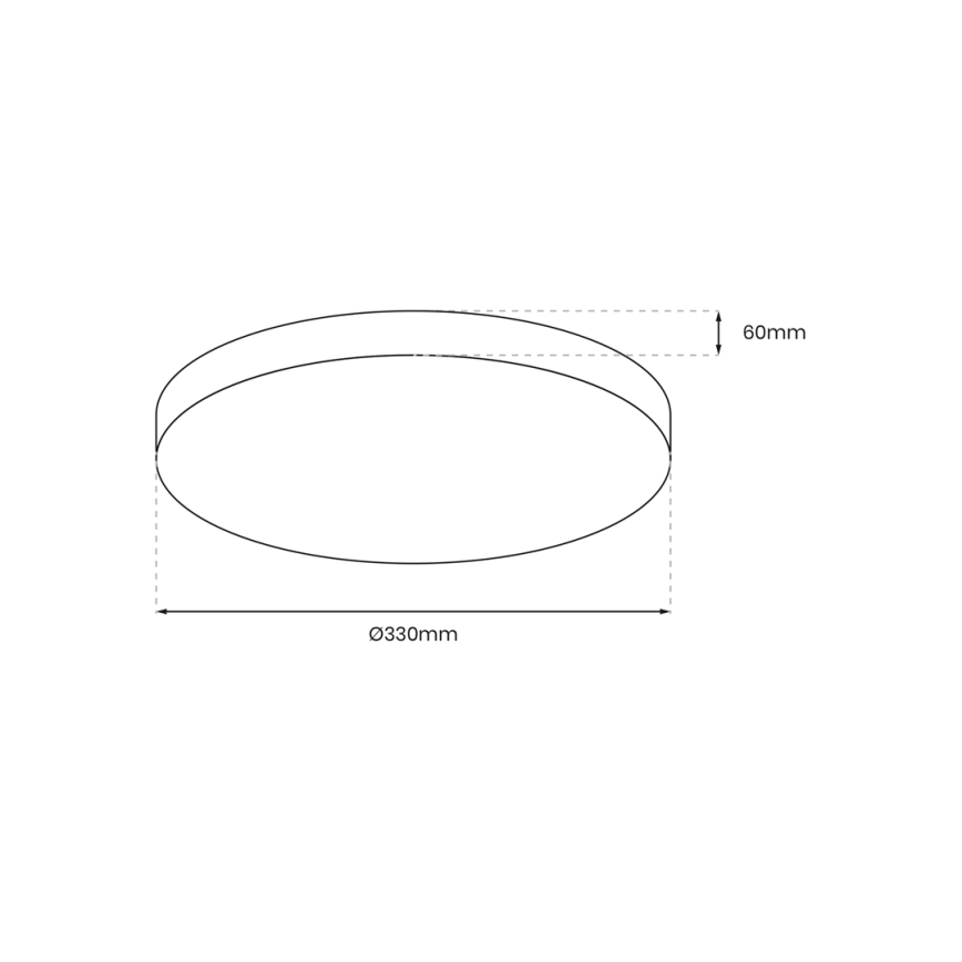 LED Plafonjera za kupatilo MAYA LED/15W/230V pr. 33 cm IP44 crno