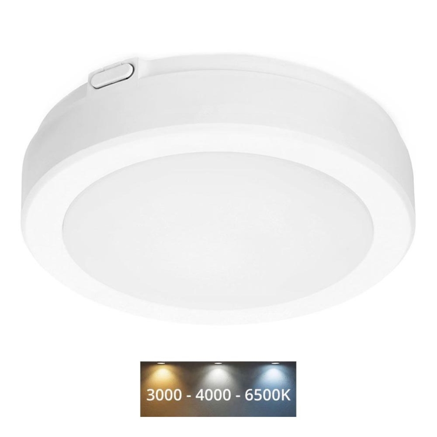 LED Plafonjera za kupatilo NAIROS LED/12W/230V 3000/4000/6500K IP65 pr. 20 cm bela