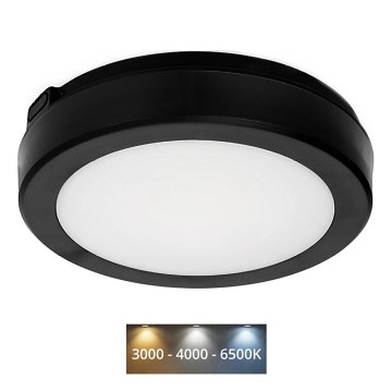 LED Plafonjera za kupatilo NAIROS LED/12W/230V 3000/4000/6500K IP65 pr. 20 cm crno