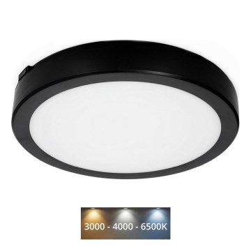 LED Plafonjera za kupatilo NAIROS LED/18W/230V 3000/4000/6500K IP65 pr. 30 cm crno