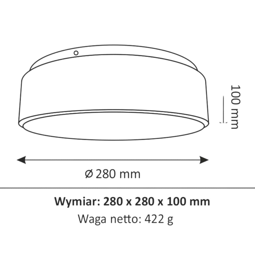 LED Plafonjera za kupatilo RENE LED/15W/230V IP44 crno