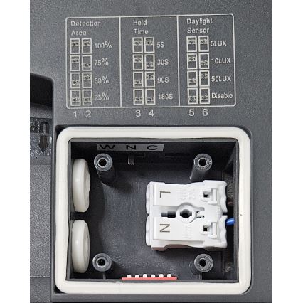LED Plafonjera za kupatilo sa senzorom ELLÉ LED/24W/230V 3000/4000/6500K 26x26 cm IP54 antracit