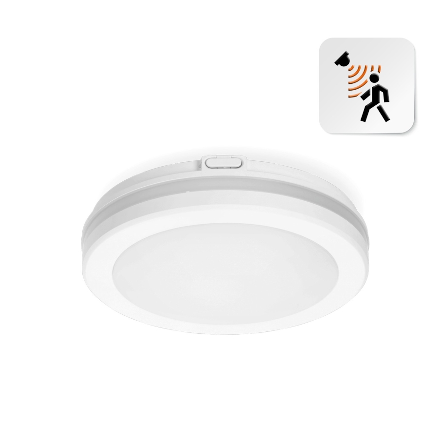 LED Plafonjera za kupatilo sa senzorom LED/12W/230V 3000/4000/6500K IP65 pr. 20 cm bela + Daljinski upravljač