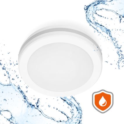 LED Plafonjera za kupatilo sa senzorom LED/12W/230V 3000/4000/6500K IP65 pr. 20 cm bela + Daljinski upravljač