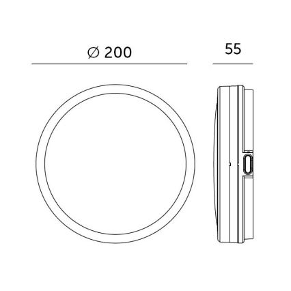 LED Plafonjera za kupatilo sa senzorom LED/12W/230V 3000/4000/6500K IP65 pr. 20 cm bela + Daljinski upravljač