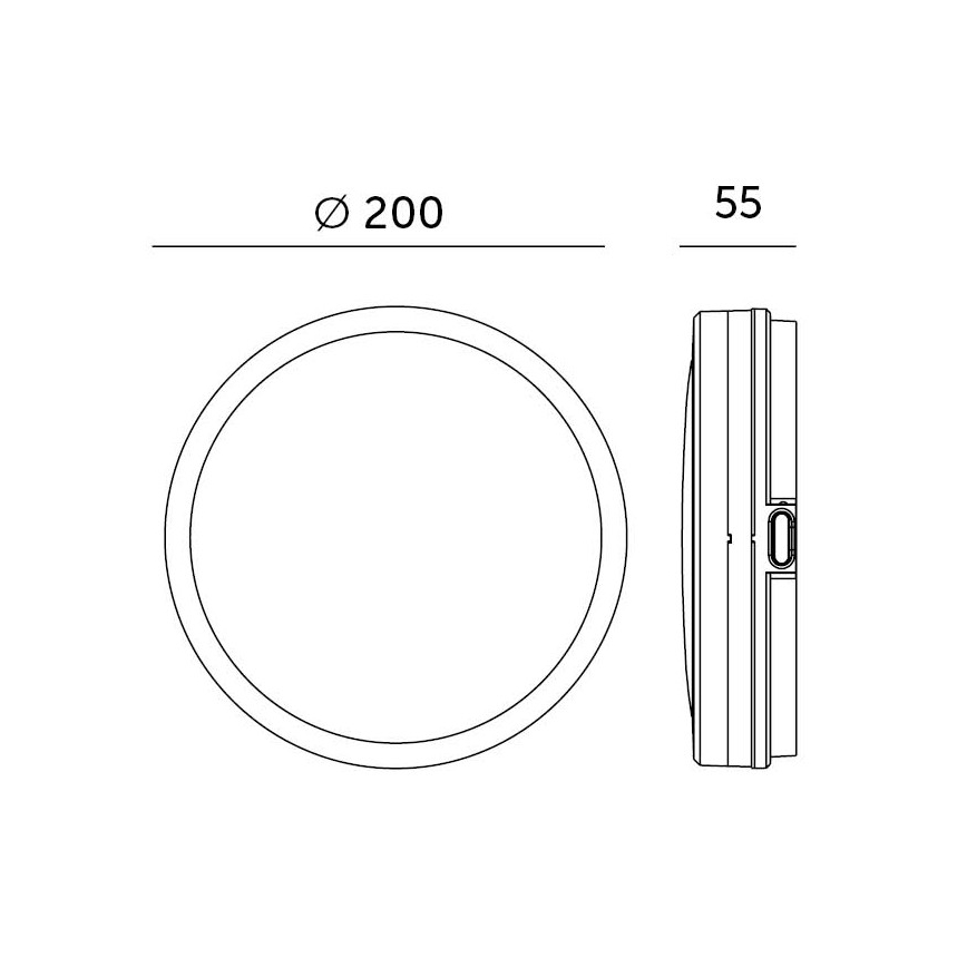 LED Plafonjera za kupatilo sa senzorom LED/12W/230V 3000/4000/6500K IP65 pr. 20 cm bela + Daljinski upravljač
