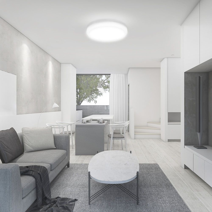 LED Plafonjera za kupatilo sa senzorom LED/18W/230V 4000K IP44 bela + Daljinski upravljač