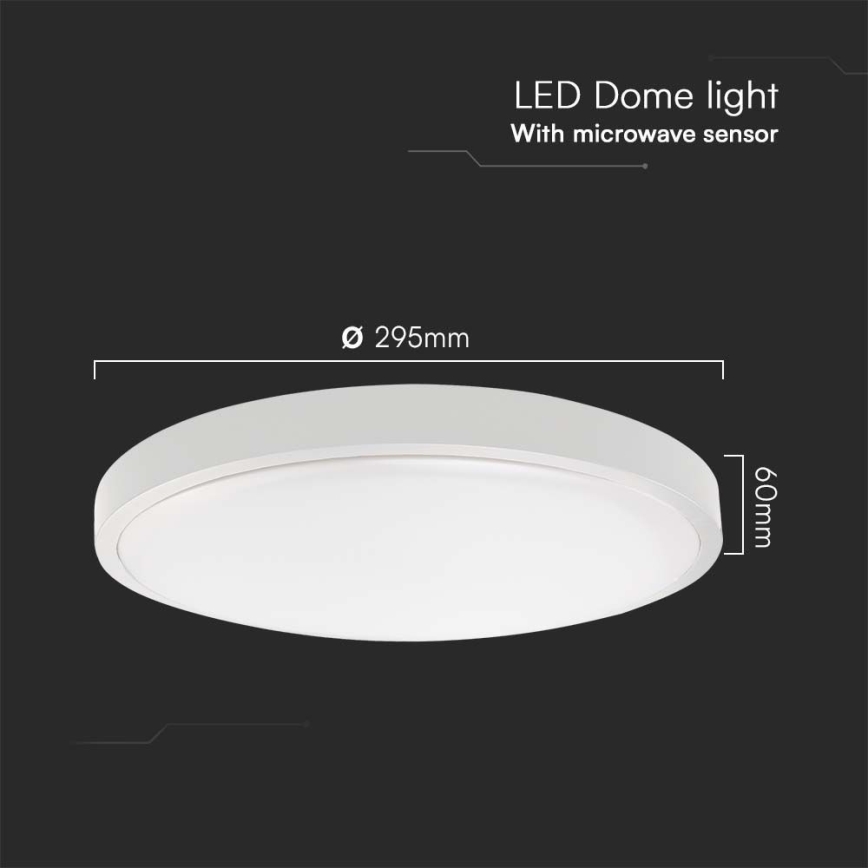 LED Plafonjera za kupatilo sa senzorom LED/18W/230V 4000K IP44 bela + Daljinski upravljač