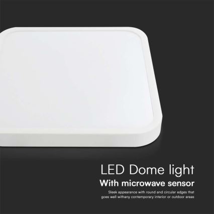 LED Plafonjera za kupatilo sa senzorom LED/18W/230V 4000K IP44 bela + Daljinski upravljač