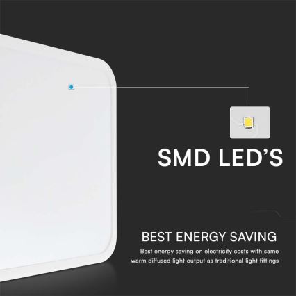 LED Plafonjera za kupatilo sa senzorom LED/18W/230V 4000K IP44 bela + Daljinski upravljač