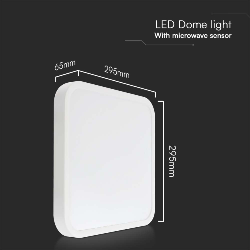 LED Plafonjera za kupatilo sa senzorom LED/18W/230V 4000K IP44 bela + Daljinski upravljač