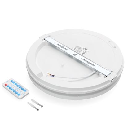 LED Plafonjera za kupatilo sa senzorom LED/18W/230V 3000/4000/6500K IP65 pr. 30 cm bela + Daljinski upravljač
