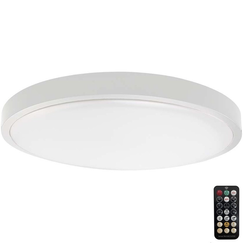LED Plafonjera za kupatilo sa senzorom LED/24W/230V 4000K IP44 bela + Daljinski upravljač
