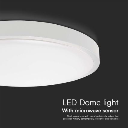 LED Plafonjera za kupatilo sa senzorom LED/24W/230V 4000K IP44 bela + Daljinski upravljač