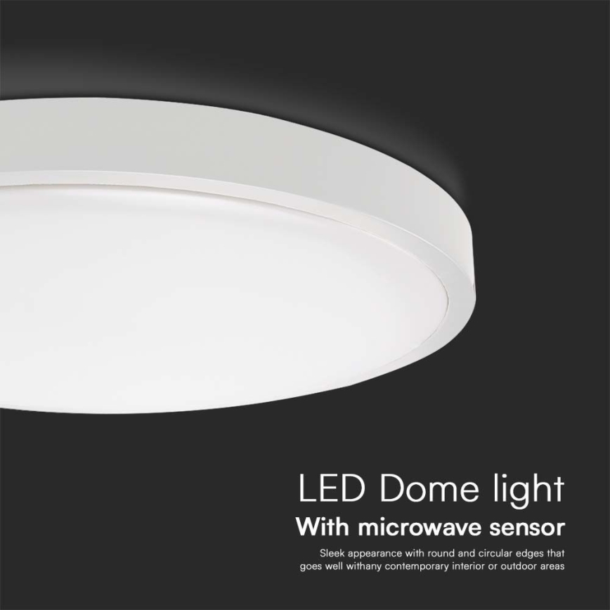 LED Plafonjera za kupatilo sa senzorom LED/24W/230V 4000K IP44 bela + Daljinski upravljač