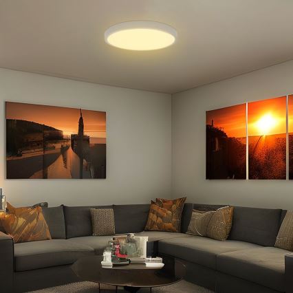 LED Plafonjera za kupatilo sa senzorom SAMSUNG CHIP LED/24W/230V IP44 6500K pr. 35 cm bela + Daljinski upravljač