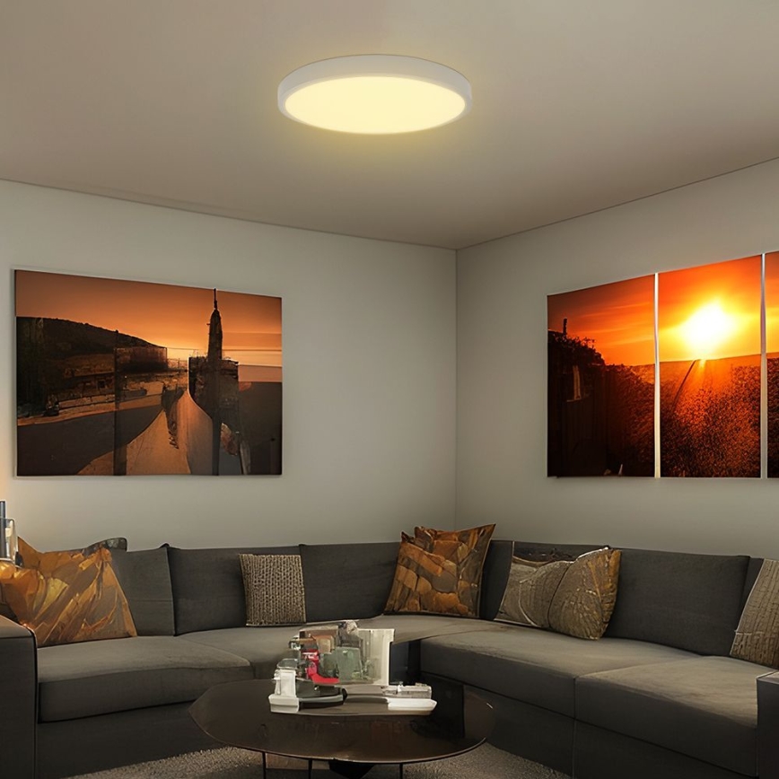 LED Plafonjera za kupatilo sa senzorom SAMSUNG CHIP LED/24W/230V IP44 6500K pr. 35 cm bela + Daljinski upravljač
