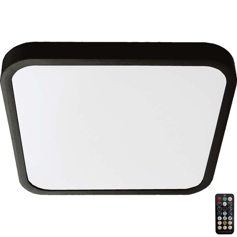LED Plafonjera za kupatilo sa senzorom LED/36W/230V 4000K IP44 crno + Daljinski upravljač