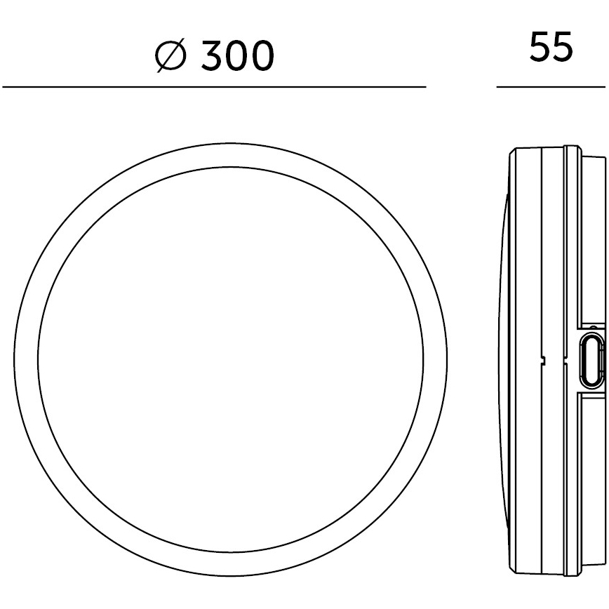 LED Plafonjera za kupatilo sa senzorom NAIROS LED/18W/230V IP65 3000/4000/6500K pr. 30 cm bela + Daljinski upravljač