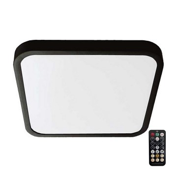 LED Plafonjera za kupatilo sa senzorom SAMSUNG CHIP LED/18W/230V IP44 4000K 29x29 cm crno + Daljinski upravljač