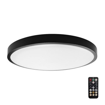 LED Plafonjera za kupatilo sa senzorom SAMSUNG CHIP LED/18W/230V IP44 4000K pr. 29 cm crno + Daljinski upravljač