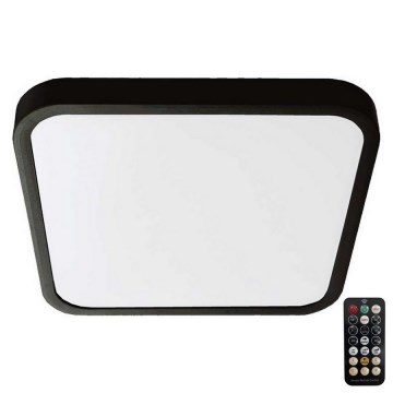 LED Plafonjera za kupatilo sa senzorom SAMSUNG CHIP LED/36W/230V IP44 4000K 42x42 cm crno + Daljinski upravljač