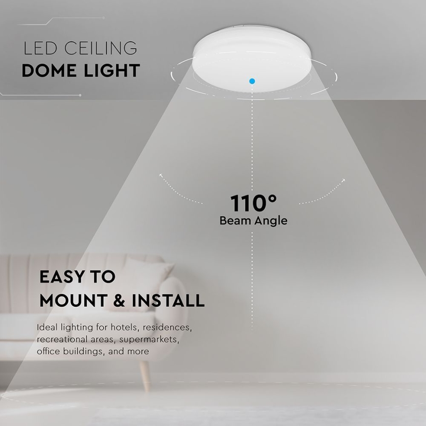 LED Plafonjera za kupatilo SAMSUNG CHIP LED/15W/230V 20cm 3000K IP44