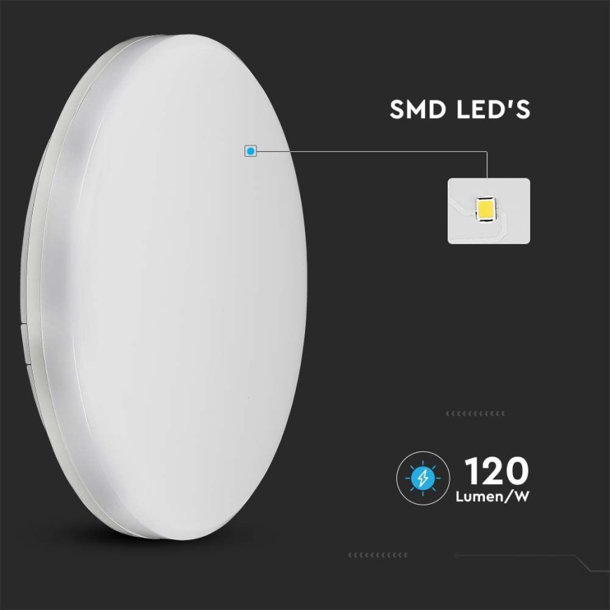 LED Plafonjera za kupatilo SAMSUNG CHIP LED/15W/230V 20cm 3000K IP44