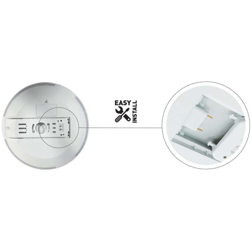 LED Prigušiva plafonjera za kupatilo SLIDE LED/6/12/18/24W/230V 2900/4000/6200K IP44 bela