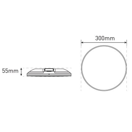 LED Prigušiva plafonjera za kupatilo SLIDE LED/6/12/18/24W/230V 2900/4000/6200K IP44 bela