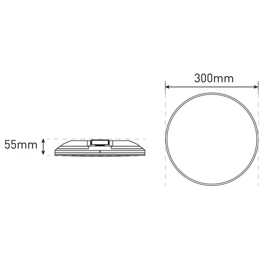 LED Prigušiva plafonjera za kupatilo SLIDE LED/6/12/18/24W/230V 2900/4000/6200K IP44 bela