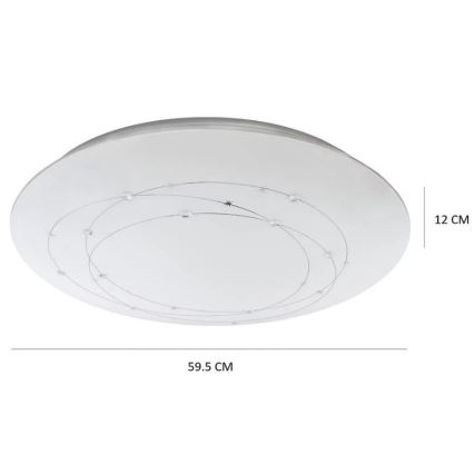 LED Plafonjera za prigušivanje ATRIA na Daljinski upravljač LED/48W/230V
