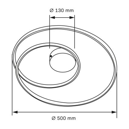 LED Plafonjera ZEFIRA LED/40W/230V 4000K pr. 50 cm antracit