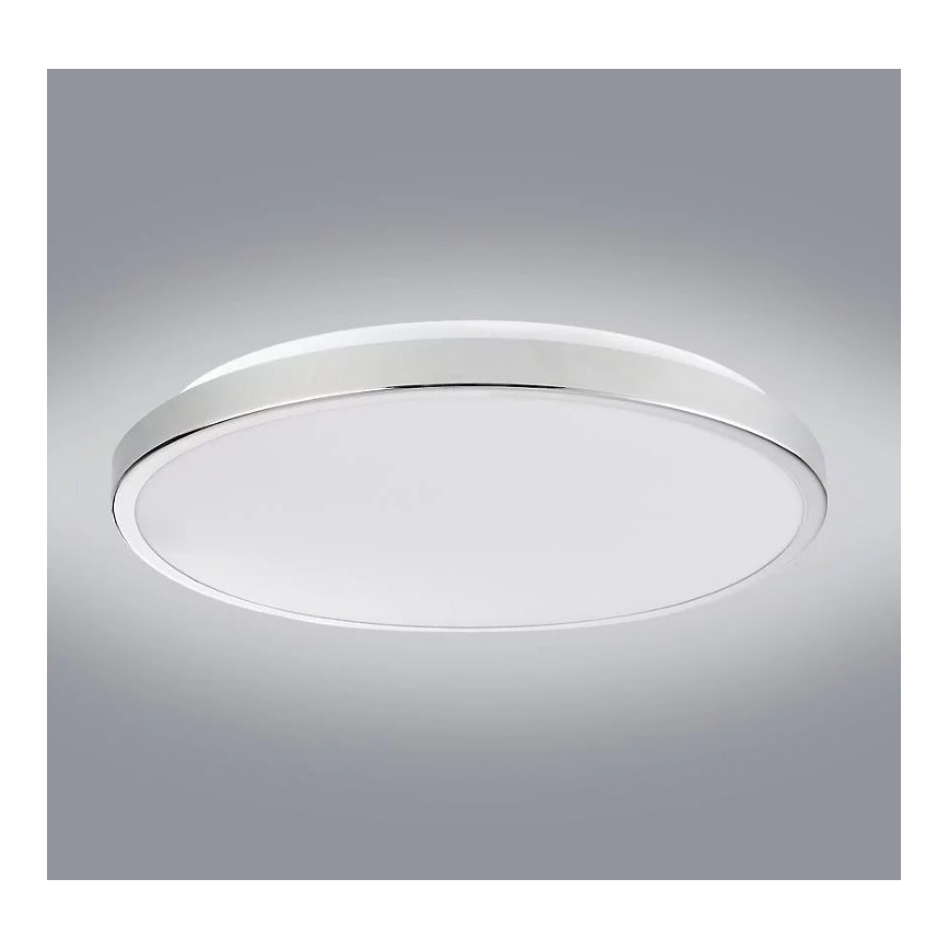 LED plafonsko svetlo KERN LED/24W/230V prečnik 40 cm sjajni hrom