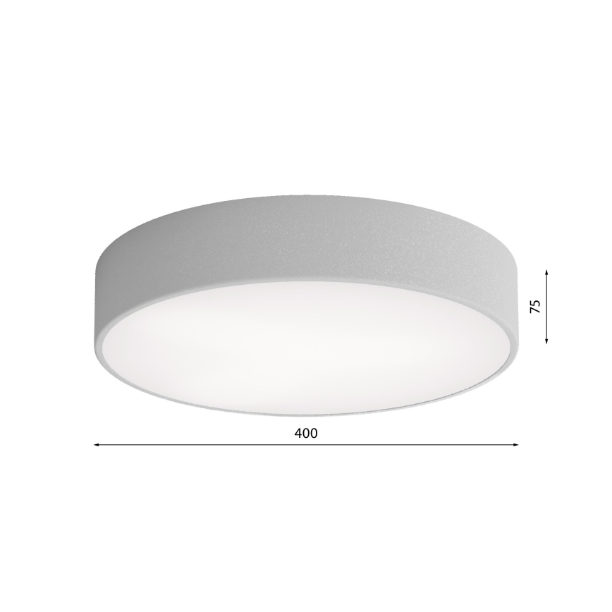 LED plafonska svetiljka CLEO, 43 W, 230 V, 3000 K, prečnik 40 cm, siva