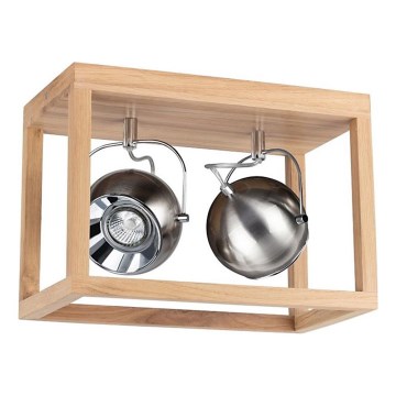 LED plafonska svetiljka ROY 2xGU10/5W/230V matni hrast