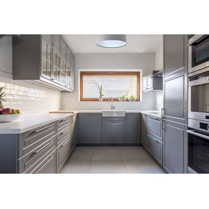 LED prigušiva plafonska lampa SMART GALAXY LED/24W/230V prečnika 45 cm 2700-6500K Wi-Fi Tuya siva/bela + daljinski upravljač